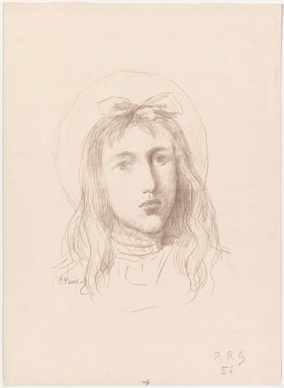 Lány feje alkotó: Pierre Puvis de Chavannes
