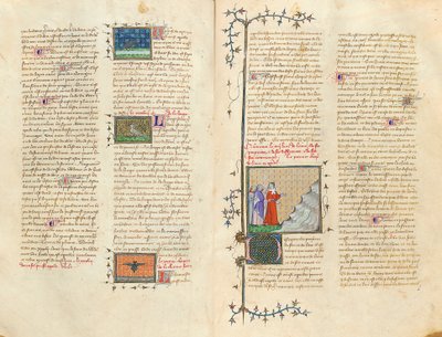 Oldal az angol Bartholomew "The Properties of Things"-ből, Jean Corbechon francia fordításában, 1390 körül alkotó: Pierre Remiet