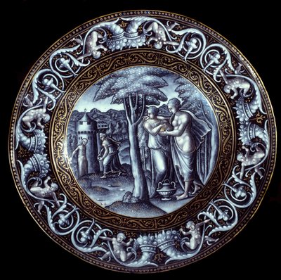 Pierre Reymond (1513-1584) zománcozott Vénusz és Psyche lemeze XVI. alkotó: Pierre Reymond