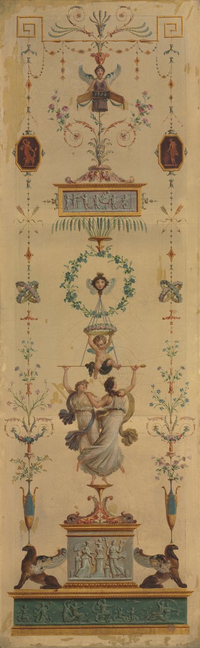 Dísztábla, 1790-es évek. alkotó: Pierre Rousseau