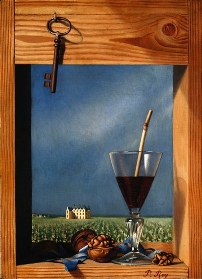 Pohár bor a kastély előtt; Verre de vin devant un chateau alkotó: Pierre Roy