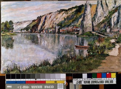 ""The Cliffs of Bayard"" (The Rock at Bayard (?)) Pierre Thevenet festménye (1870-1937) 20. századi Mikalojus Konstantinas Ciurlionis Szépművészeti Múzeum, Kaunas, Litvánia alkotó: Pierre Thevenet