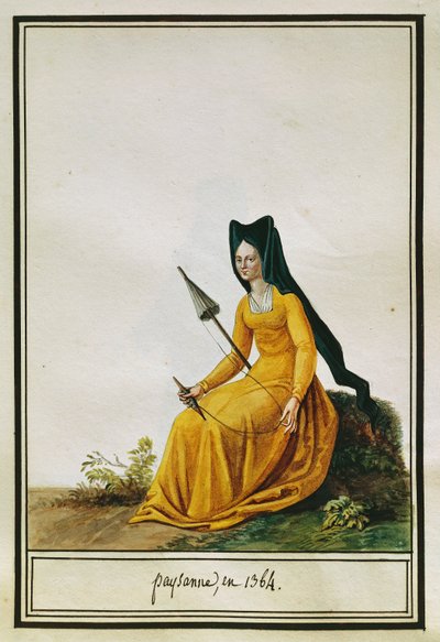 Francia farmer fonó, Pierre Antoine Leboux de La Mesangere (1761-1831), akvarell alkotó: Pierre de La Mesangere
