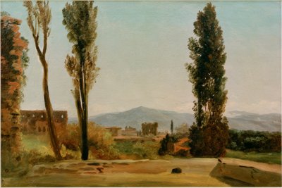 A Farnese-kertekben: A három nyárfa és a Monte alkotó: Pierre de Valenciennes