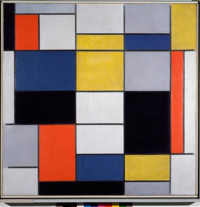 A kompozíció (olaj, vászon alkotó: Piet Mondrian