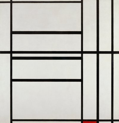 1. sz. kompozíció szürkével és vörössel 1938, Piet Mondrian (1872-1944), olaj, vászon alkotó: Piet Mondrian
