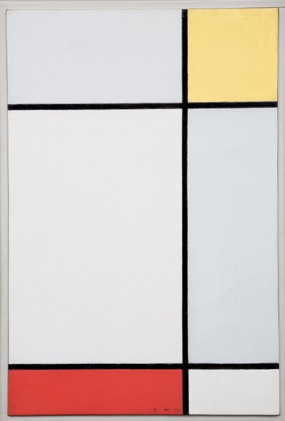 Összetétel sárgával és pirossal alkotó: Piet Mondrian