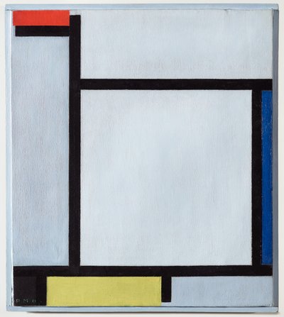 Piros, kék, fekete, sárga és szürke kompozíció, 1921 alkotó: Piet Mondrian