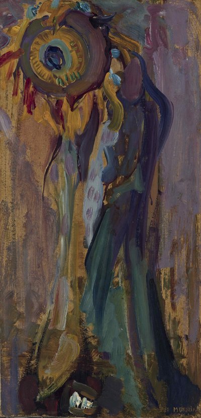 Haldokló napraforgó I, 1908. alkotó: Piet Mondrian