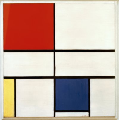 C összetétel; III. számú összetétel; Összetétel pirossal, Ge alkotó: Piet Mondrian
