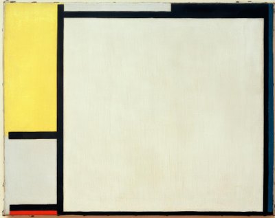 Összetétel: sárga, fekete, kék, piros és szürke alkotó: Piet Mondrian