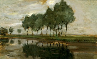 Táj a fák Gein közelében alkotó: Piet Mondrian