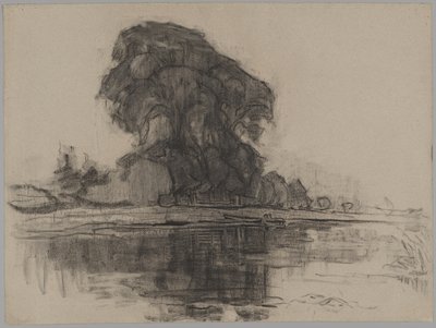 Landzicht Farm: Landzichtichtz: kompozíciós tanulmány alkotó: Piet Mondrian