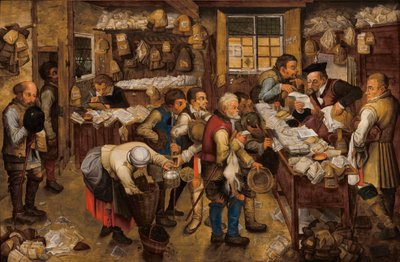 Az adószedők irodája alkotó: Pieter Brueghel the Younger