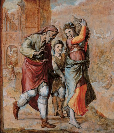 Hágár és Izmael kiűzése alkotó: Pieter Aertsen