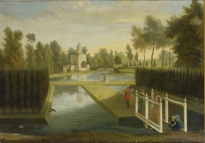 Kilátás a Bagnio hátulja felé a folyó felső folyásától délre, a Chiswick-ház (olaj, vászon) alkotó: Pieter Andreas Rysbrack