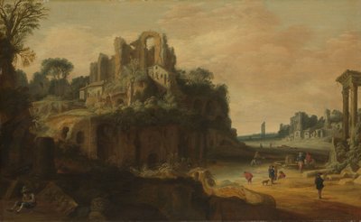 Római táj romokkal alkotó: Pieter Anthonisz van Groenewegen