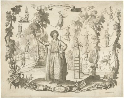 Akrobaták és kötéltáncosok alkotó: Pieter Balthasar Bouttats