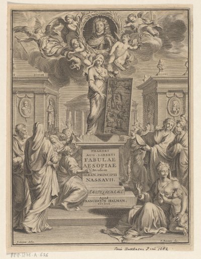 Ezópus meséi Phaedrus aug. Megszabadult Ezópus meséitől (cím a tárgyon) alkotó: Pieter Balthasar Bouttats
