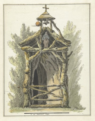 Remeteség egy szent szobrával alkotó: Pieter Bartholomeusz. Barbiers