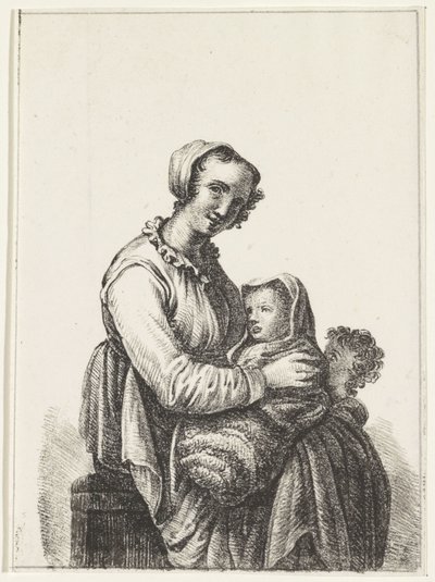 Anya babával és kisgyermekkel alkotó: Pieter Bartholomeusz. Barbiers