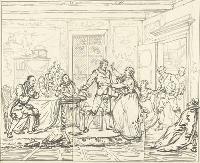 Színpadi jelenet Jacob Simonsz de Rijktől alkotó: Pieter Bartholomeusz. Barbiers