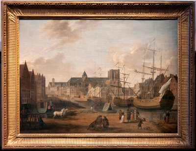 Kilátás a Korenleire és a Grasleire Gentben, Pieter Benedictus de Maere alkotó: Pieter Benedictus De Maere