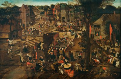 Faluvásár (Falusi fesztivál Szent Hubert és Szent Antal tiszteletére) alkotó: Pieter Breughel the Younger