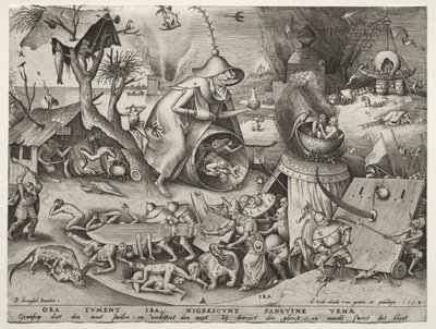 A hét halálos bűn: harag alkotó: Pieter Bruegel