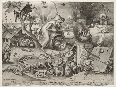 A hét halálos bűn: harag. alkotó: Pieter Bruegel the Elder