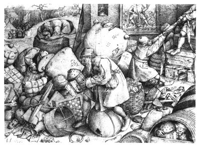 Everyman, vésette Hieronymus Cock (1510-70 körül) 1558 körül alkotó: Pieter Bruegel the Elder