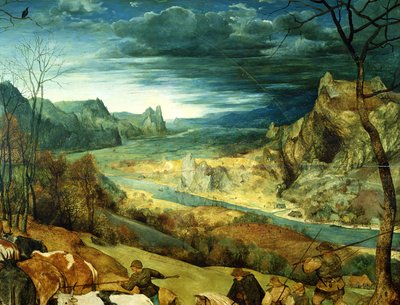 A csorda visszatérése Ősz, 1565 olaj, tábla részlet 556-ból alkotó: Pieter Bruegel the Elder