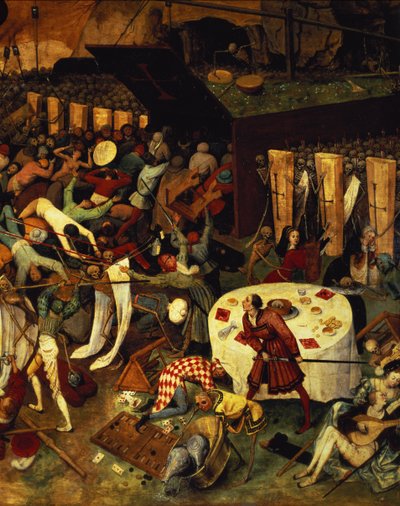 A halál diadala, a jobb alsó rész részlete, 1562 alkotó: Pieter Bruegel the Elder