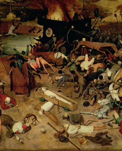 A halál diadala, a központi rész részlete, 1562 alkotó: Pieter Bruegel the Elder