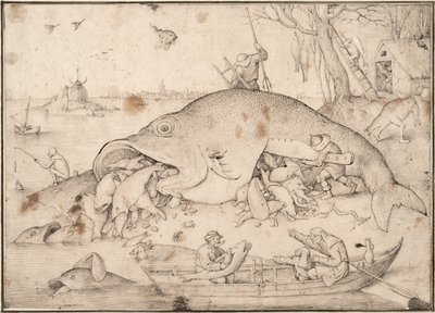 A nagy halak kis halat esznek, 1556 alkotó: Pieter Bruegel the Elder
