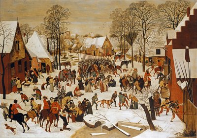 Téli jelenet az ártatlanok mészárlásával alkotó: Pieter Brueghel the Younger