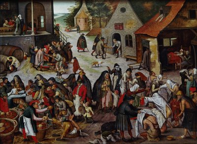 Az irgalmasság hét műve alkotó: Pieter Brueghel the Younger
