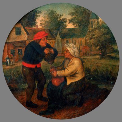 Azonosítatlan flamand közmondás, 16. század végén, 17. század elején alkotó: Pieter Brueghel the Younger