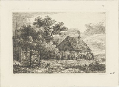 Táj vízimalommal Vízi tájak (sorozat címe) alkotó: Pieter Casper Christ