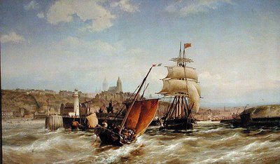 Boulogne kikötője alkotó: Pieter Christiaan Cornelis Dommelshuizen