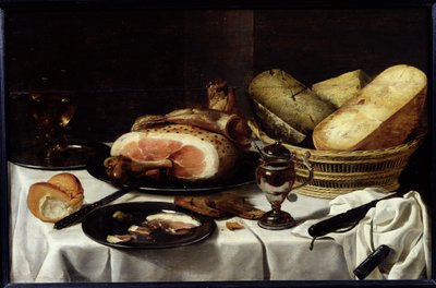 Csendélet sonkával alkotó: Pieter Claesz