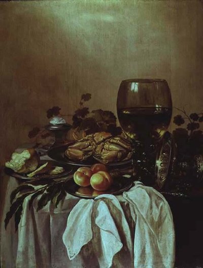 Csendélet egy rákkal alkotó: Pieter Claesz