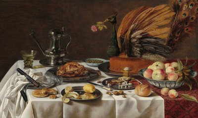 Csendélet páva pitével alkotó: Pieter Claesz