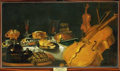 Csendélet hangszerekkel alkotó: Pieter Claesz