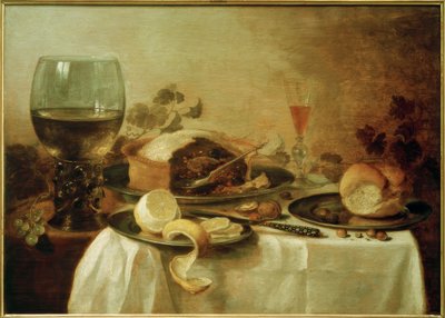 Csendélet pástétombal alkotó: Pieter Claesz