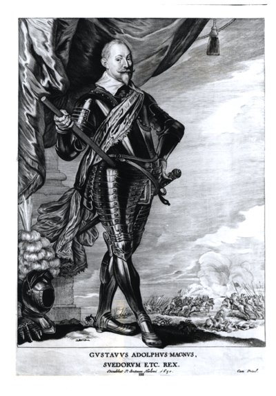 Nagy Gustavus Adolphus, a svédek királyának (1592-1632) portréja, 1650 alkotó: Pieter Claesz Soutman