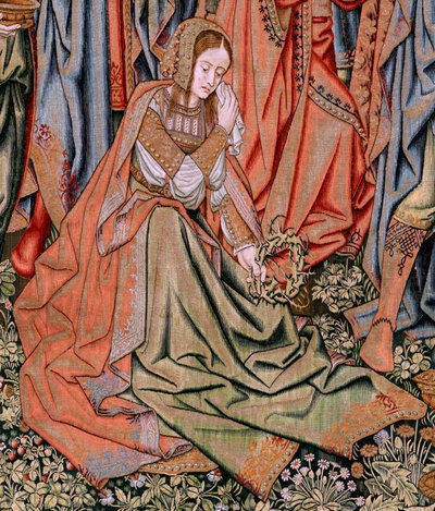 Flamand kárpit. Krisztus szenvedése sorozat. A keresztről való leszállás (Descendimiento). A Patrimonio Nacionalhoz tartozó Krisztus szenvedésének második kárpitsorozata. Modell karikaturisták Jan van Roome köréből. Gyártás Pieter va alkotó: Pieter Coecke van Aelst