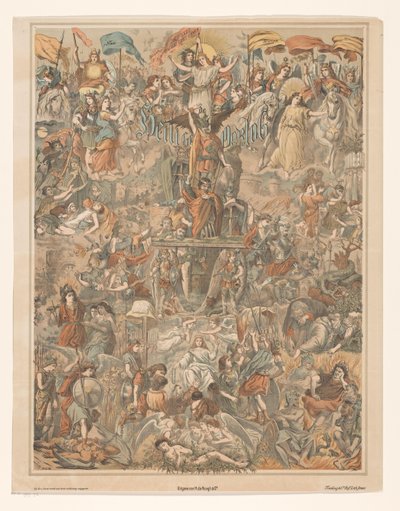 Egy szent háború allegóriája a szent háború (cím a tárgyon) alkotó: Pieter Cornelis Mondriaan (sr.)