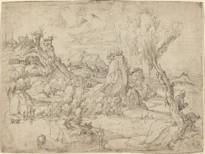 Táj Krisztus keresztségével alkotó: Pieter Cornelisz Kunst