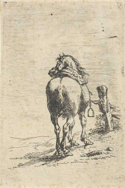 Nyerges ló rúdon alkotó: Pieter Cornelisz. Verbeeck